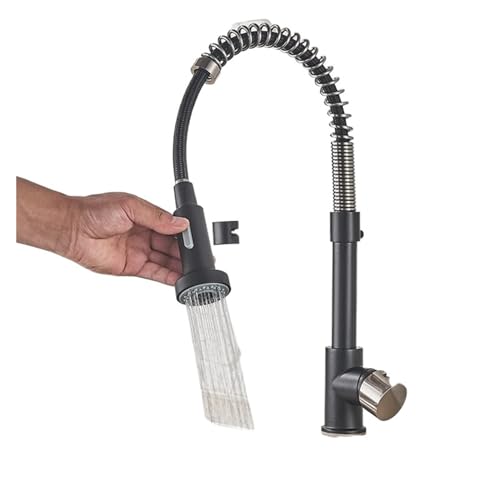 Mitigeur cuisine noir mat douchette extractible robinet evier eau chaude froide