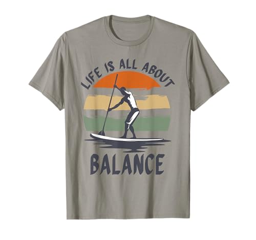 Men Paddleboarder on SUP Paddle Board for Standup T-Shirt