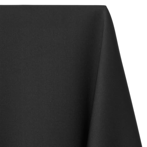 Neoprene Scuba 1.5 mm Thick 380 GSM Heavyweight Double Knit Polyester Spandex Stretch Fabric by The Yard - for Sewing Apparel & Décor - Black (1 Yard)