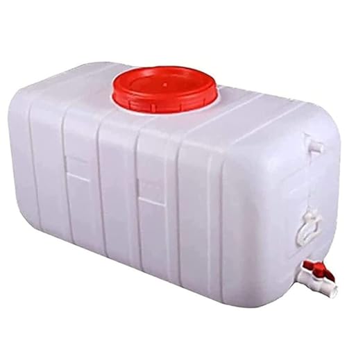 TINGMIAN Water Container with Faucet, 25L/50L/100L/150L/200L Water Storage Containers Plastic Outdoor Camping Caravan Water Carrier Fluid Jerry Can Container(100L)