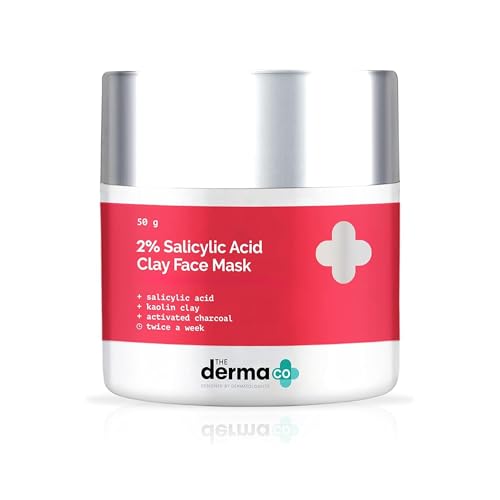 The Derma Co 2% Salicylic Acid Face Mask | with Kaolin Clay & Activated Charcoal | Helps to Improve Skin Texture |1.76 Oz (50g)