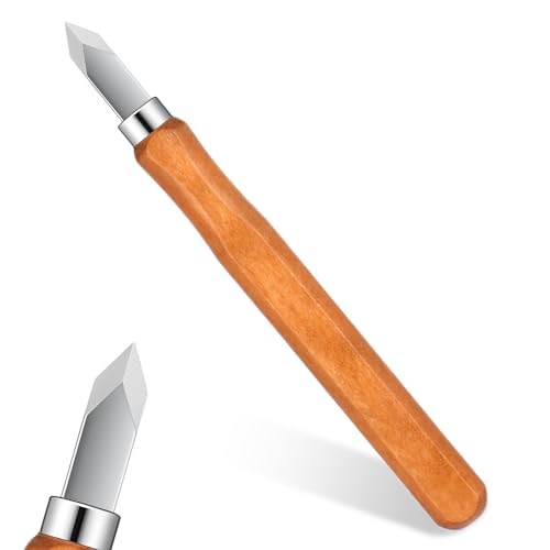 Cuchillo de marcado para carpintería, acero de alto carbono, herramientas de marcado, hoja biselada doble con mango de madera, cortador de golpeo tratado con calor, herramienta de escritura de madera