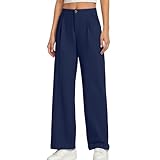 School Uniform for Girls Pants Wide Leg Dress Pants Girls Uniform Khaki Pants Preppy Fashion Clothes Size 5-14 Years Navy