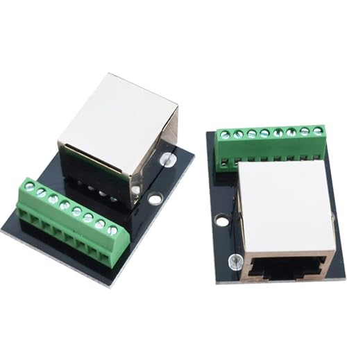 4PCS RJ45 Conector Hembra para Ethernet con Placa Adaptadora miniatura 7