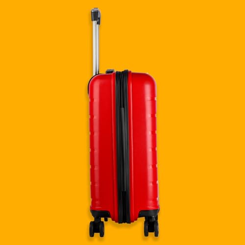 Image of Arctic Fox Parrot 20 inch Hard Shell Cabin Trolley Bag | Polypropylene |8 Wheels 360 Degree Wheeling System Luggage Trolley Bags for Travel (Red)