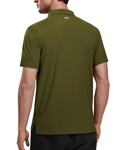 Image of MIER Polo Shirts for Men Short Sleeve Dry Fit Performance Golf Tennis Active Collared Shirts, UPF 50+ Sun Protection