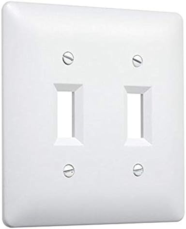 Taymac 4400W Double Toggle Switch Wall Plate,White 2-Gang / 10 Each