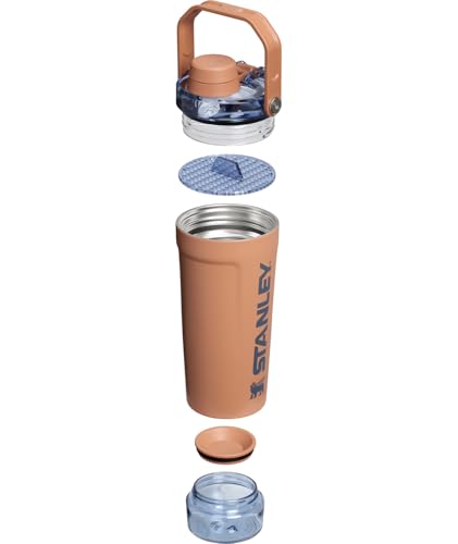 Stanley Activate Shaker Bottle 20 oz | Leakproof Insulated Stainless Steel Shaker Cup | Base Storage and Twist On Fast Flow Lid | Protein Shakes and Pre Workout Powder | BPA-Free | Toast - Image 3