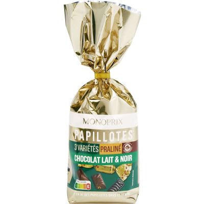 Monoprix Papillotes 3 Varietes Praline Chocolat Lait &...