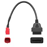 SEASJHBAY OBD2 OBDII Diagnosekabel Adapter 6 Poliges auf 16 Poliges – 6-Pin auf 16-Pin OBD2 Adapterkabel, Motorrad Diagnose für Honda, Kawasaki OBD Adapter, Ducati Monster Meisten Anderen Motorräder