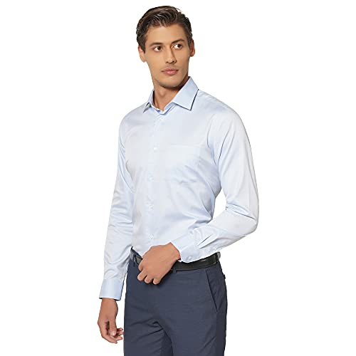 Image of Blackberrys Men's Cotton Solid Slim-Fit Formal Shirts