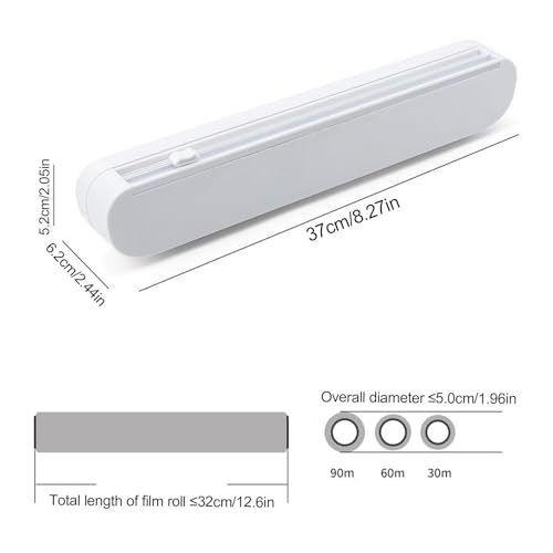 Dispensador de película de alimentos y organizador de papel de aluminio reutilizable 7