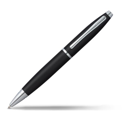 Image of Cross Calais Matte Black Refillable Ballpoint Pen - Fine Point, Black Ink, Smooth Writing, Presented in a Luxury Gift Box