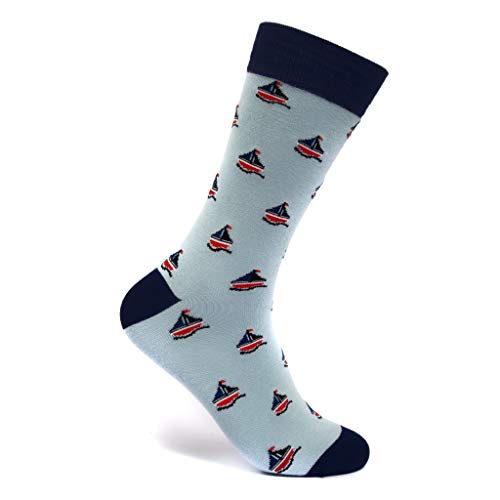 Image of Mint & Oak Printed Crew Socks For Men, Soft Cotton Calf Length Socks, Colorful Sock Gift For Men, Anti-Microbial & Odour Free, Funky Socks - Gift Box of 3