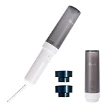 Viaes（ビアエス）【正規品】充電式 携帯おしり洗浄器 【水圧強い ストロングモード搭載】（ペットボトルジョイント、USBケーブル、予備ノズル、専用ポーチ） 電源不要 簡易 シャワー ウォッシュ トイレ ハンディ ポータブル (e.ブラック/ジョイント付)