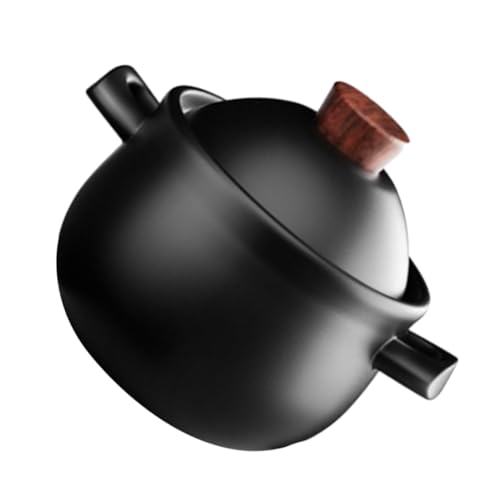 CHICAMPERA Pentola in Ceramica Da Cucina Per Stufati Resistente Al Calore e Vapore Facilità Di Pulizia Design Ergonomico Con Doppio Manico Per Zuppe Riso e Stufati Familiari