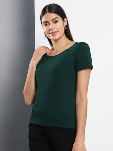 Image of Q - RIOUS Casual Solid Womens Regular Top