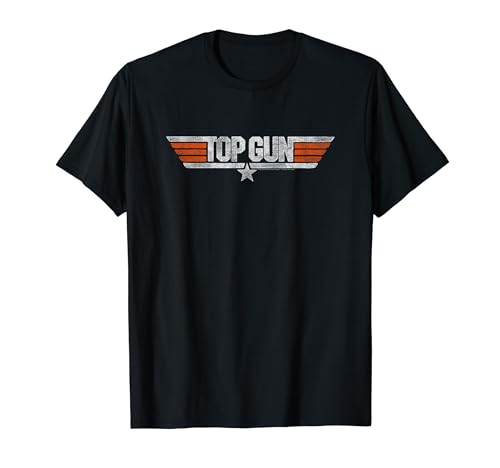 Top Gun Distressed Logo Long Sleeve T-Shirt