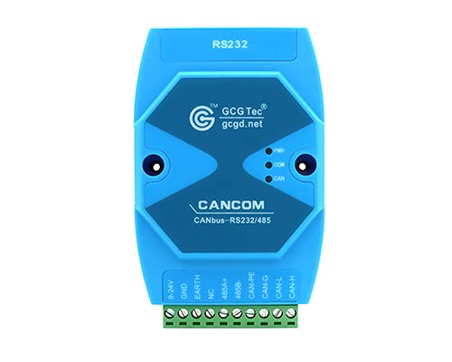 SINOPED GCAN-207 RS232/485 to CAN Converter, Bidirectional Communication, USB, DIN Rail Mount