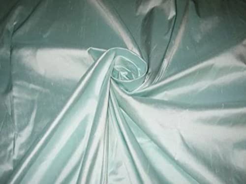 Soie dupioni vert d'eau clair de 137 cm de large pour couture