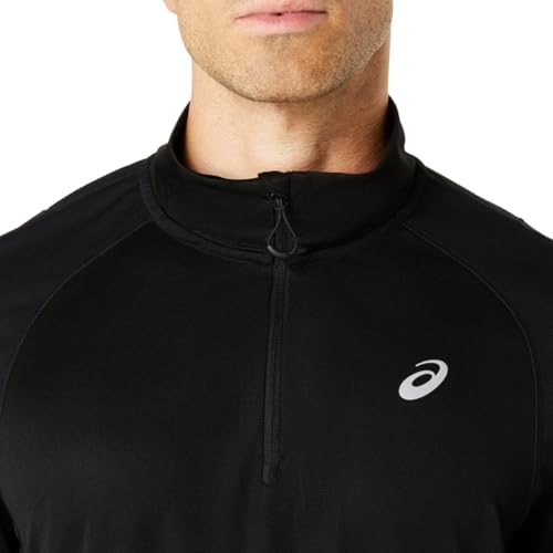 ASICS Men's Road 1/2 Zip TOP Running Apparel, L, Performance Black4