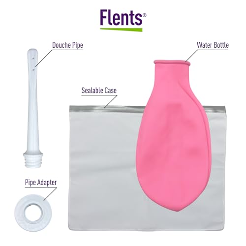 Image of Flents Reusable Douche Kit, Portable Cleansing System, BPA-Free, 16 Fl Oz (Pack of 12)