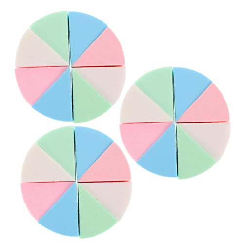 LIFKOME 3 Sets Dual Use Makeup Sponges Wedge Puff Small Cosmetic Applicator Tools for Liquid and Powder Foundations Makeup Powder