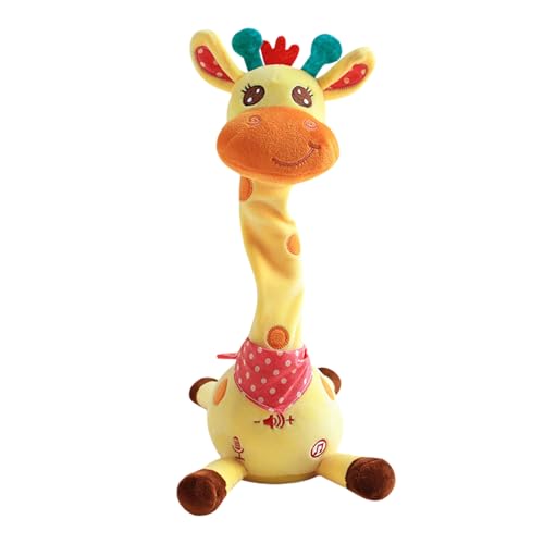Genérico Cantando girafa musical, 15 * 32 cm brinquedo de girafa a dançar e torcido, suave e divertido, gravação repetição do que diz, presentes para meninos e meninas