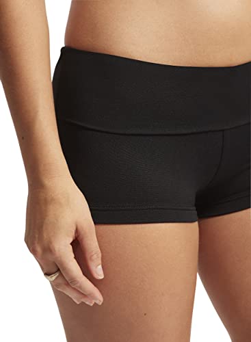 Seafolly Women's Standard High Waisted Roll Top Boyleg Bikini Bottom Swimsuit, Eco Collective Black, 12 #TOP4