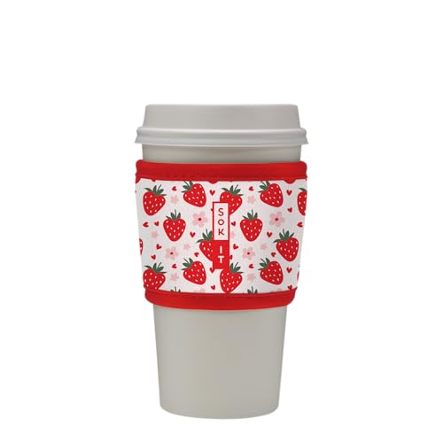 Sok It HotSok Coffee & Tea Reusable Insulated Neoprene Cup Sleeve (Berry Sweet, One Size Coffee Sleeve)
