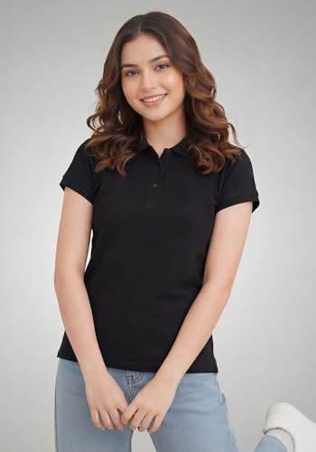 Image of Wear Your Opinion Womens Polo Collar Neck T-Shirt Top (Design: Solid)