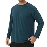 Matériau : T-shirt à manches longues pour homme est confectionné dans un mélange léger, à séchage rapide et évacuant l'humidité, composé à 95 % de polyester et à 5 % d'élasthanne ; le tissu respirant de ce t-shirt de course absorbe instantanément la transpiration, vous garde au chaud et sans odeurs, tandis que sa conception sportive légère et respirante suit les mouvements de vos membres et de votre torse pour éviter la surchauffe.
