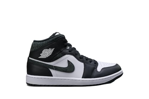 Jordan Men's Air 1 Mid SE Panda Elephant Off Noir/Blk-White-Blk (FB9911 001) - 9.5