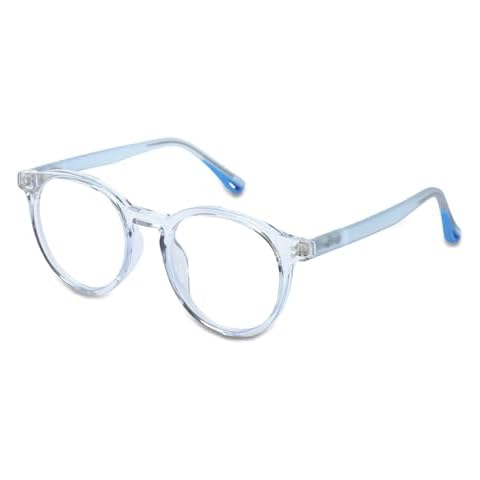Aofalbe Kids Blue Light Blocking Glasses for Girls Boys, Clear Reading Anti Bluelight Glasses, Computer Fake Glasses Blue Cover