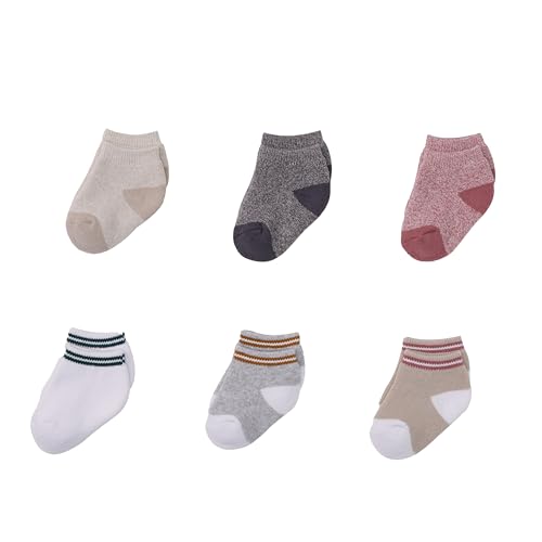 Goldbug Allyson Felix Terry Cotton Ankle Baby Socks - 6-Pack Unisex Infant Socks