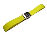 Farbe: gelb Faltschließe - Uhrenarmband - Silikon - Kautschuk - Stripes - gelb 22mm