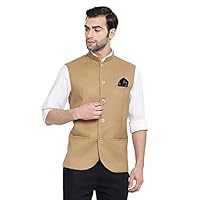 VASTRAMAY Men’s Cotton Blend Nehru Jacket