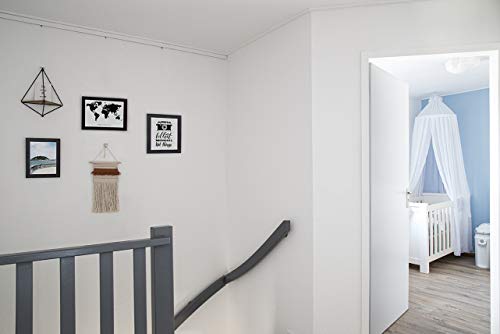 Image of STAS Art Hanging System for Drywall - drywallXpress White 150 cm - Complete kit, incl. 2 Cords 150cm with 2 Hooks
