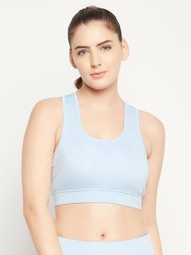 Image of Clovia Women's Polyamide Lightly Padded Wire Free Sports Bra