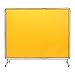 VEVOR Welding Screen with Frame, 6' x 8' Welding Curtain Screen, Flame-Resistant Vinyl Welding Protection Screen on 4 Swivel Wheel (2 Lockable), Moveable & Professional for Workshop/Industrial, Yellow