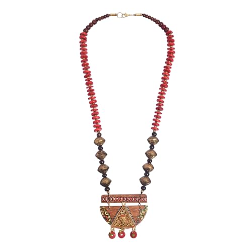 Image of AAKRITI ART CREATIONS Handcrafted Tribal Dhokra Necklace Collection | Royal, Pharaoh & Butterfly-Inspired Artisan Brass Statement Jewelry | Ethnic, Elegant & Artistic Necklaces for Women