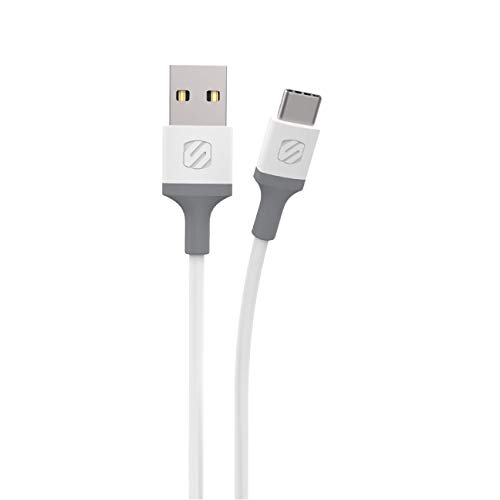 Scosche CA4WG-SP Strikeline Câble de charge de synchronisation USB-A vers USB-C, 1,2 m, blanc/gris Cover