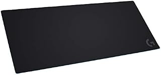 Logitech G840 XL Cloth Gaming Mouse Pad, 400x900 mm, 3 mm Thin Pad, Stable Rubber Base, Performance-tuned surface, Moderate surface friction, Durable tube for transport - Black