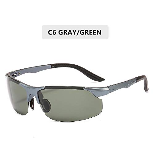 Preisvergleich Produktbild Sonnenbrille Fahren Polaroid Sonnenbrille Aluminiumrahmen Sport Sonnenbrille Männer Polarisierter Fahrer Retro Blendschutzbrille-C6