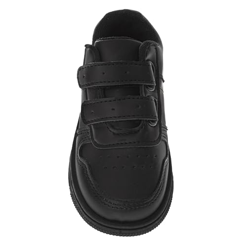 Image of French Toast Boys Girls Shoes -Unisex Athletic Casual Dress Kids School Uniform Loafer Oxford Canvas Tennis Sneakers (White /Black) (Little Kid /Big Kid)