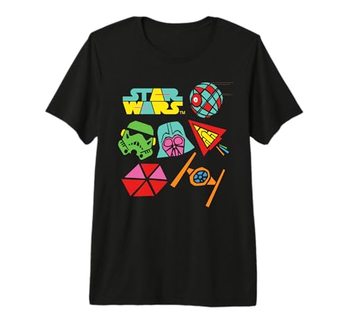 T-shirt Star Wars Imperial Kids avec grand collage de Vador pour l'école et les loisirs