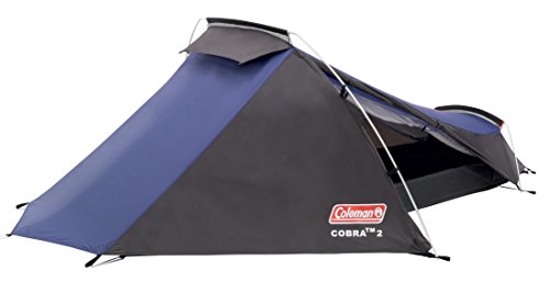 Coleman Cobra 2 Backpacking Tent, Black, Blue, Two Person