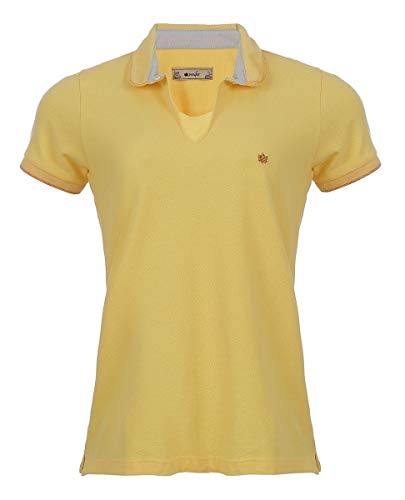 Camisa Polo Seeder Feminina Piquet Amarela