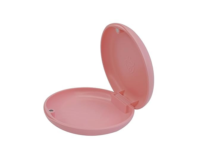 Ortho Bath Cup Box Holder, Leak Proof Portable Retainer Case With Strainer & Mirror for Travel, Aligner Mouth Guard (Multicolour) (2)