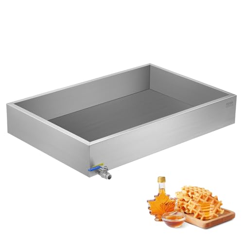 Image of VEVOR Maple Syrup Evaporator Pan, 22.4 Gal, 30 x 24 x 6 Inch Maple Syrup, 304 Stainless Steel Maple Syrup Pan, Evaporator Pan with 1 Valve and 3 Heating Methods, for Home, Outdoor